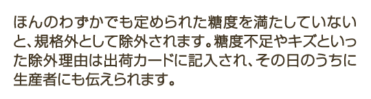 中身を確認するために切ったメロンは出荷できないため、品質に問題がなかったものはジュースなどの加工用に回されます。貴重な夕張メロンは、決してムダにしません。